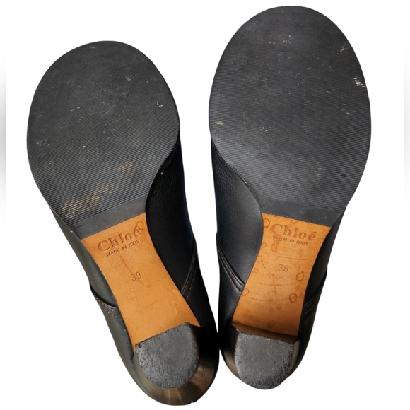 SOLD Chloe Black Grain Pebble Leather OTK Over The Knee Thigh High Boot 9 IT 39 - Picture 13 of 16